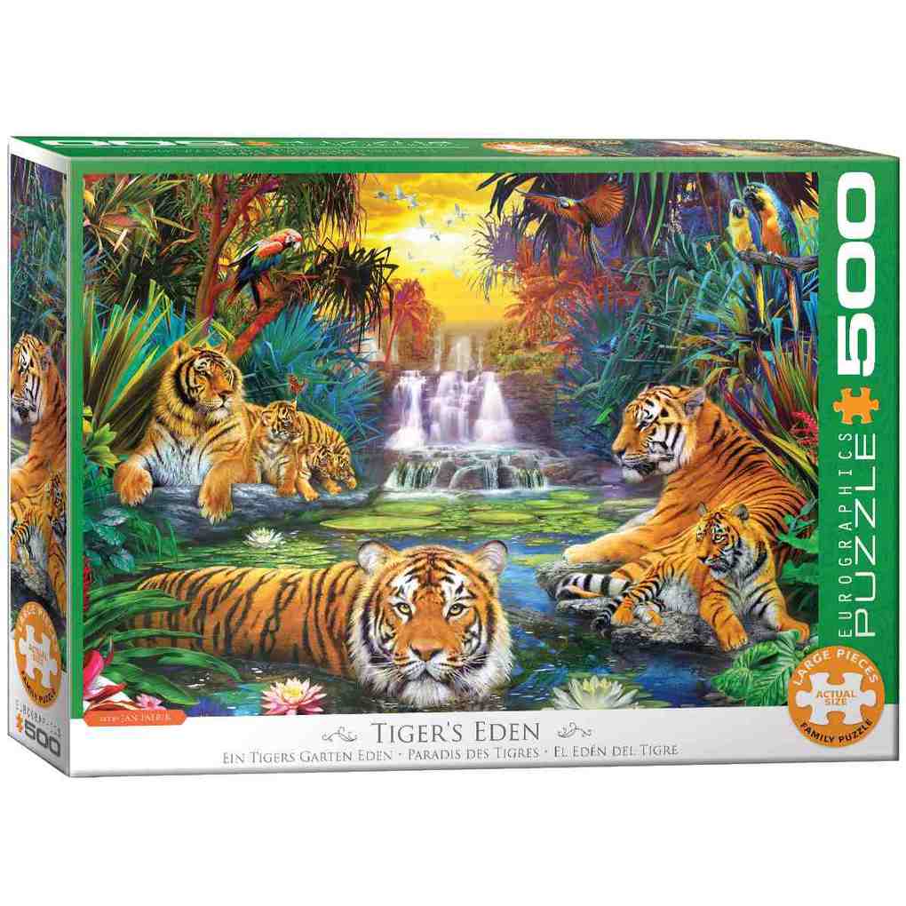 Eurographics 6500-5457 - Ein Garten Eden für Tiger Puzzle 500 Teile