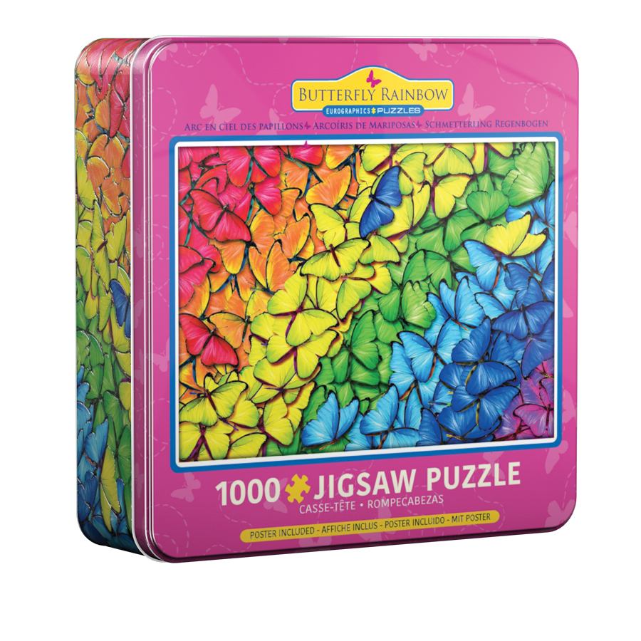 Eurographics 8051-5603 - Schmetterling Regenbogen Puzzledose 1.000 Blech Puzzle