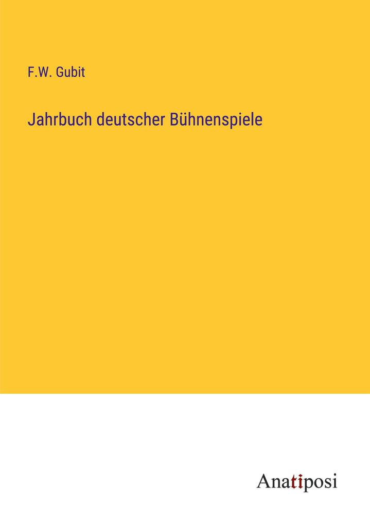Jahrbuch deutscher Bühnenspiele
