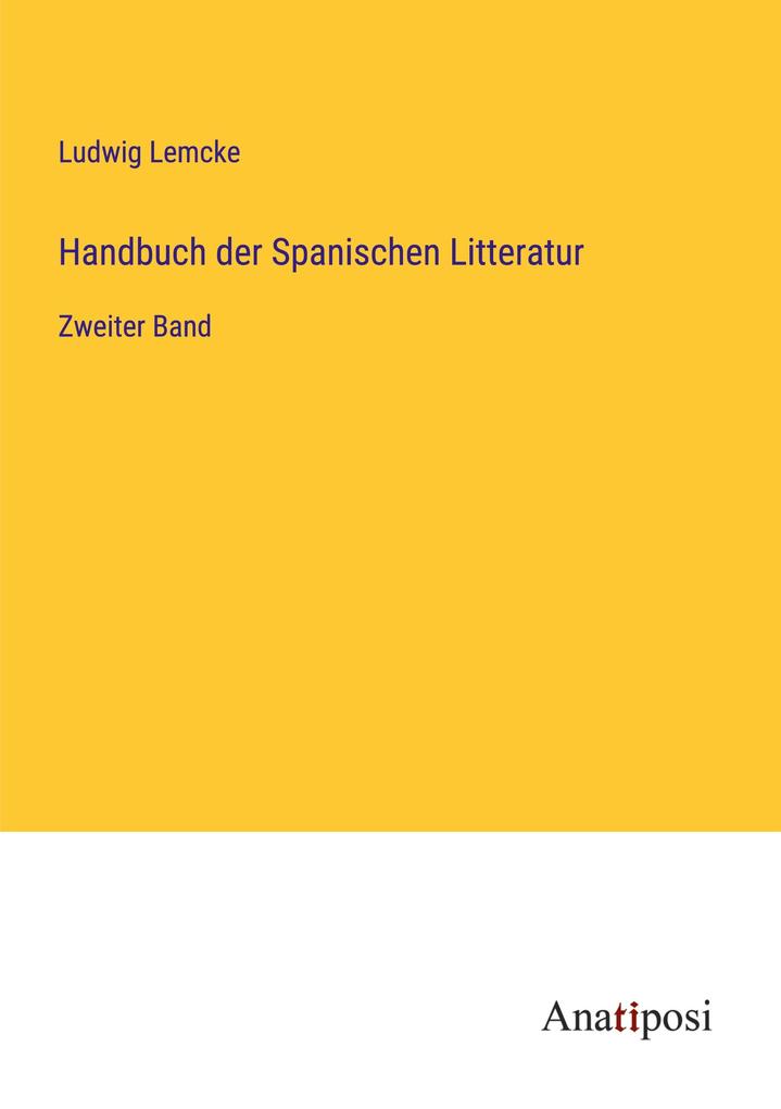 Handbuch der Spanischen Litteratur