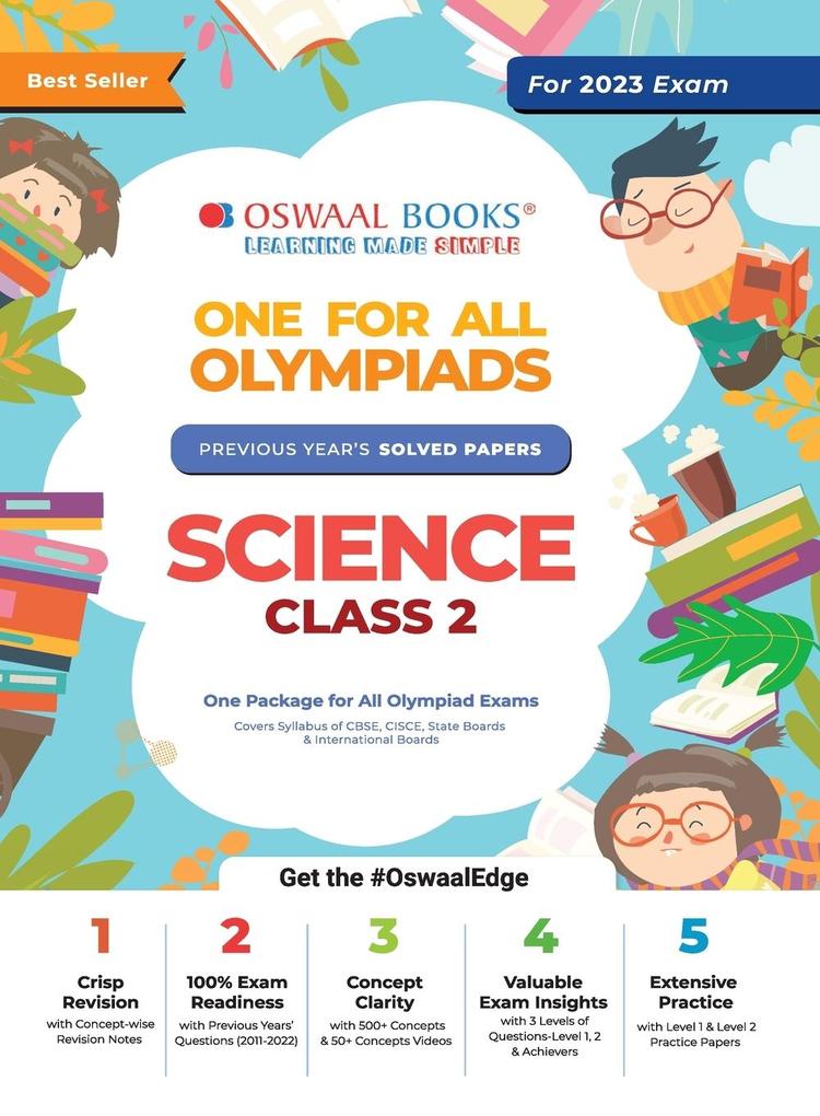 Oswaal One For All Olympiad Previous Years' Solved Papers Class-2 Science Book (For 2023 Exam)