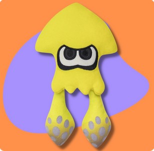 Nintendo Splatoon Squid gelb Plüsch 23 cm