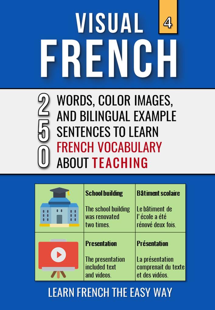 Visual French 4 - Teaching - 250 Words 250 Images and 250 Examples Sentences to Learn French the Easy Way
