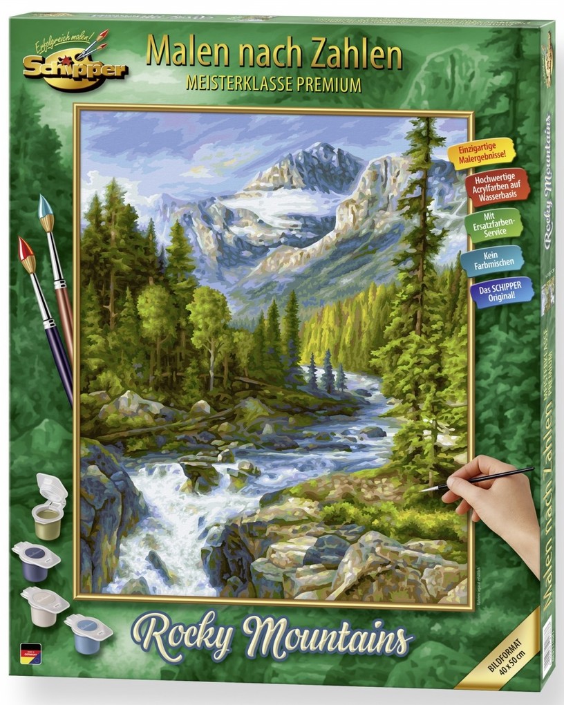 Schipper 609130883 - Malen nach Zahlen Rocky Mountains 40x50cm