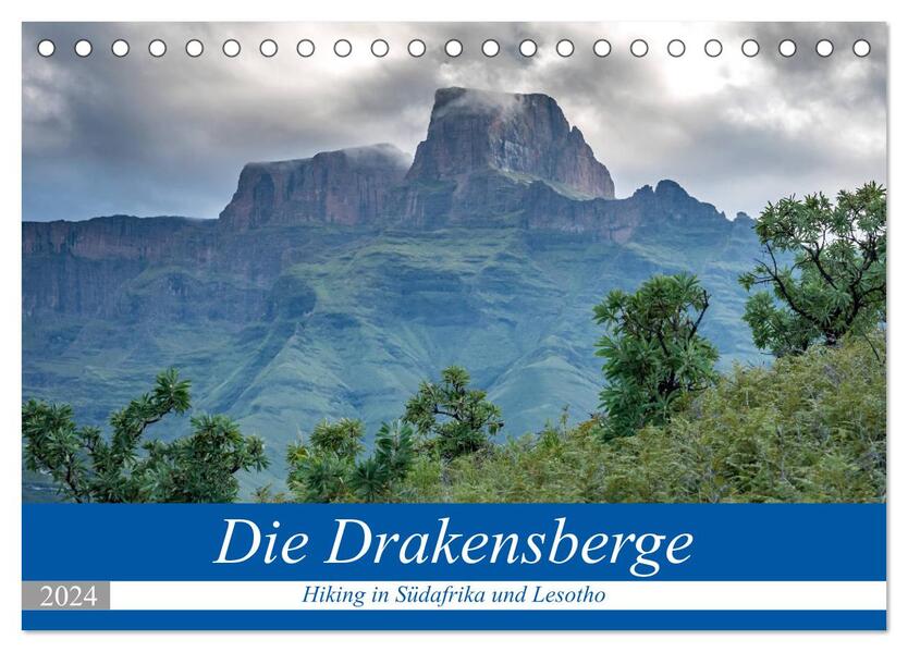 Die Drakensberge - Hiking in Südafrika und Lesotho (Tischkalender 2024 DIN A5 quer) CALVENDO Monatskalender