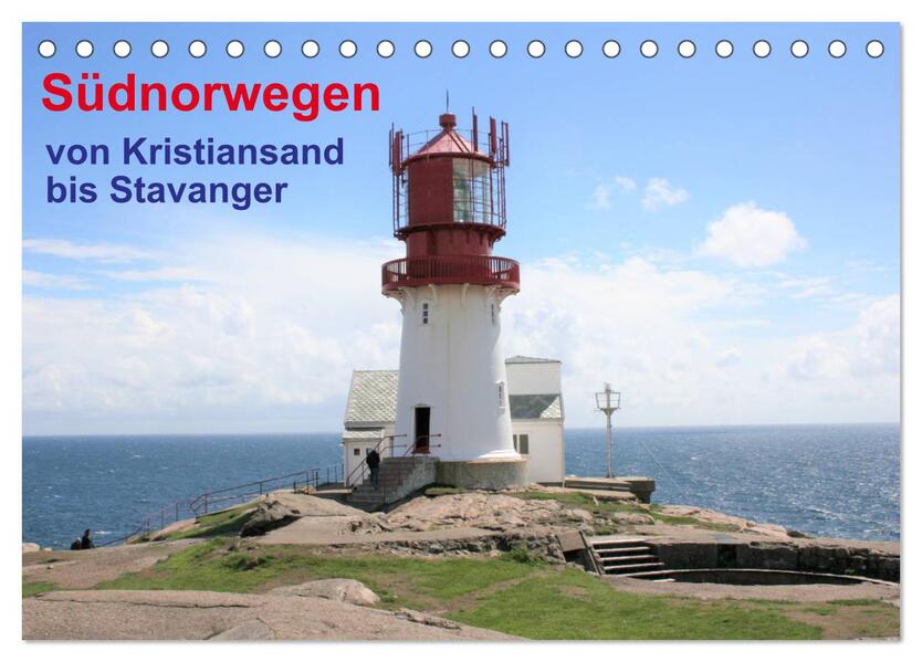 Südnorwegen - von Kristiansand bis Stavanger (Tischkalender 2024 DIN A5 quer) CALVENDO Monatskalender