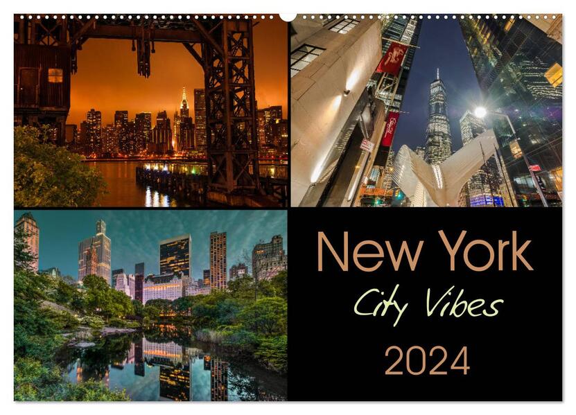 New York City Vibes (Wandkalender 2024 DIN A2 quer) CALVENDO Monatskalender