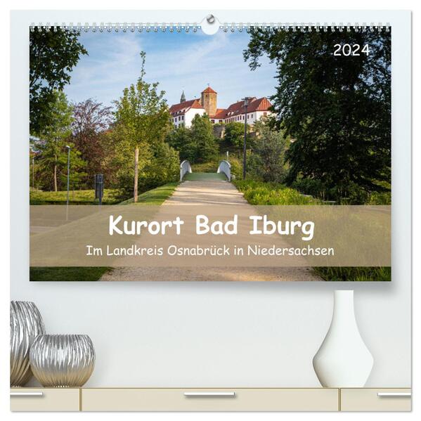 Kurort Bad Iburg (hochwertiger Premium Wandkalender 2024 DIN A2 quer) Kunstdruck in Hochglanz