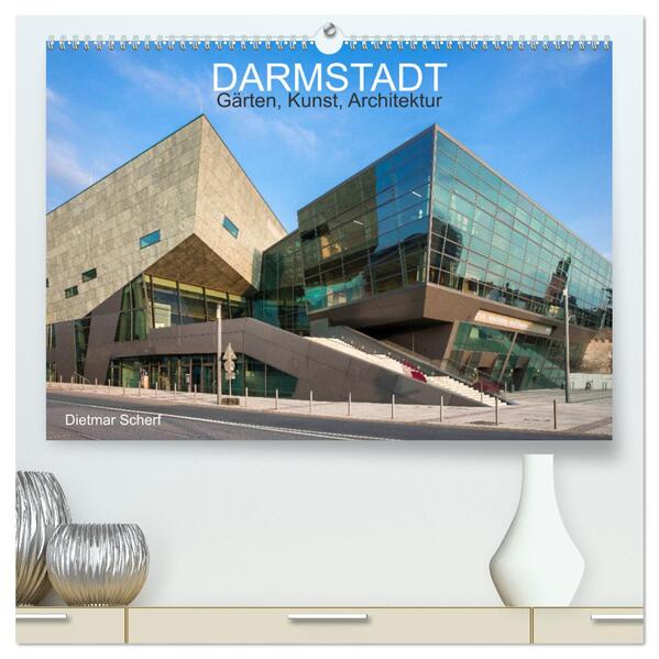 Darmstadt Gärten Kunst Architektur (hochwertiger Premium Wandkalender 2024 DIN A2 quer) Kunstdruck in Hochglanz