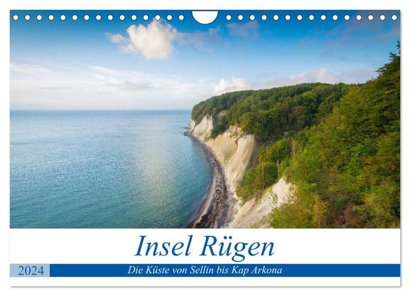Insel Rügen - Die Küste von Sellin bis Kap Arkona (Wandkalender 2024 DIN A4 quer) CALVENDO Monatskalender