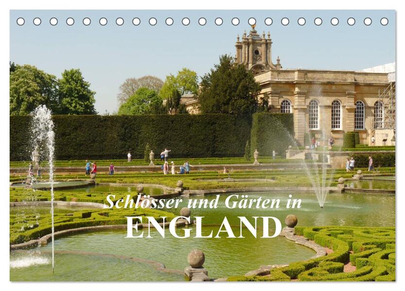 Schlösser und Gärten in England (Tischkalender 2024 DIN A5 quer) CALVENDO Monatskalender