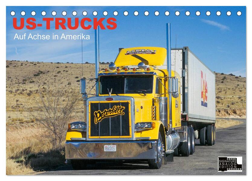 US-Trucks - Auf Achse in Amerika (Tischkalender 2024 DIN A5 quer) CALVENDO Monatskalender