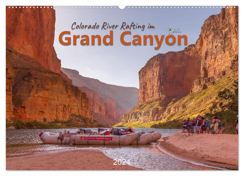 Colorado River Rafting im Grand Canyon (Wandkalender 2024 DIN A2 quer) CALVENDO Monatskalender