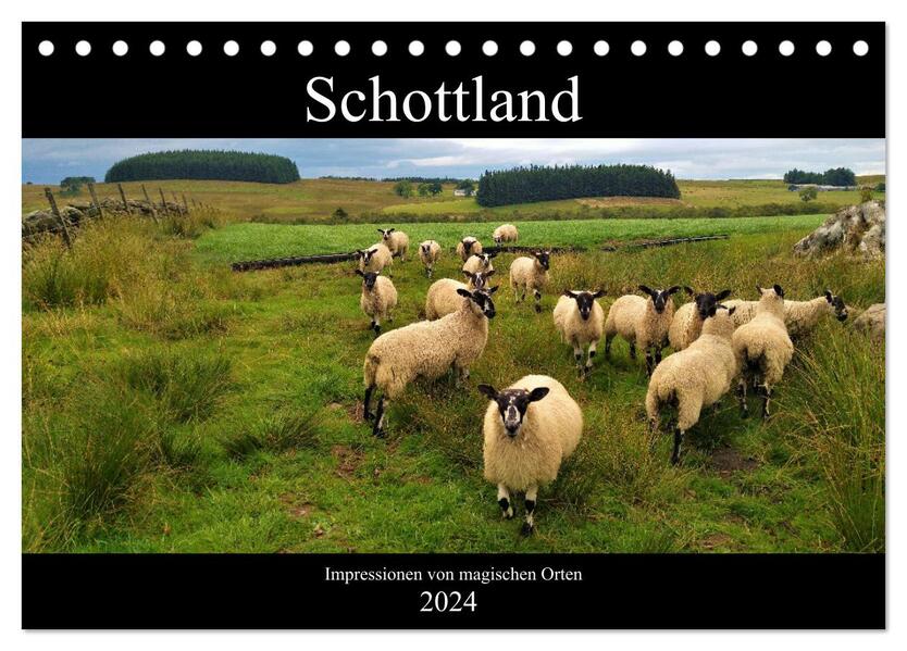 Schottland - Impressionen von magischen Orten (Tischkalender 2024 DIN A5 quer) CALVENDO Monatskalender