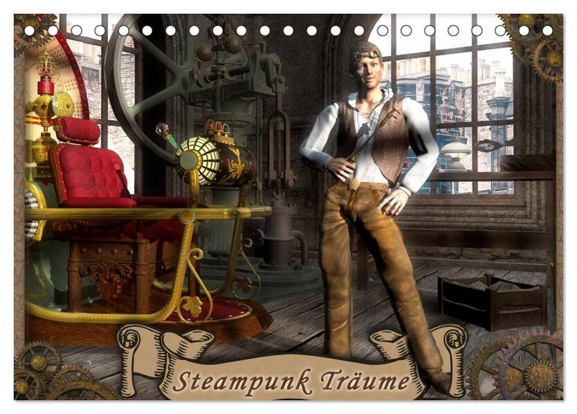 Steampunk Träume (Tischkalender 2024 DIN A5 quer) CALVENDO Monatskalender