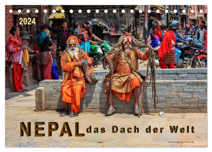 Nepal - das Dach der Welt (Tischkalender 2024 DIN A5 quer) CALVENDO Monatskalender