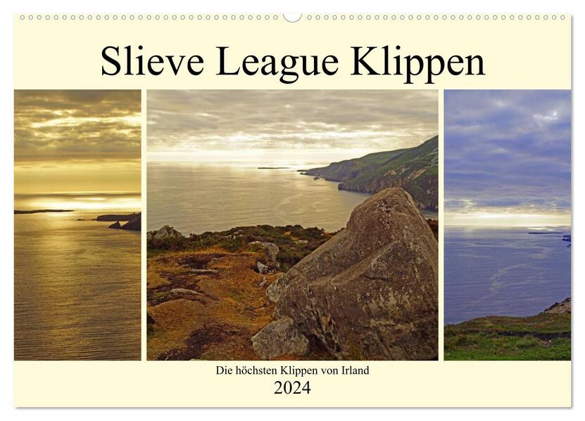 Slieve League Klippen die höchsten Klippen von Irland (Wandkalender 2024 DIN A2 quer) CALVENDO Monatskalender