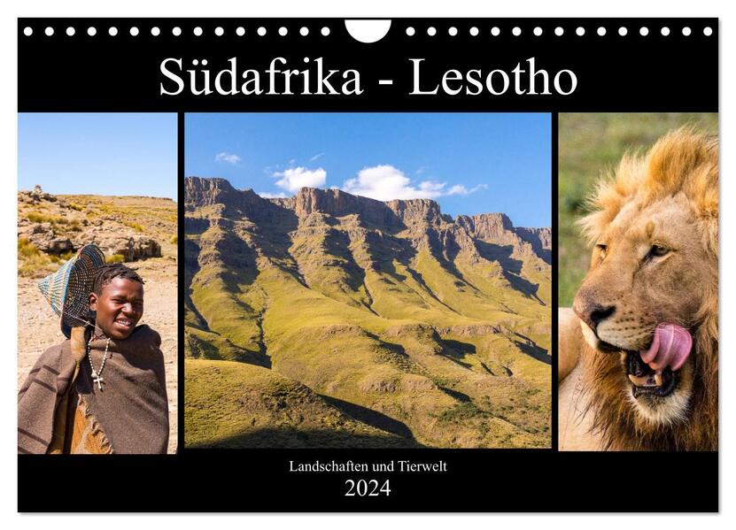 Südafrika - Lesotho (Wandkalender 2024 DIN A4 quer) CALVENDO Monatskalender