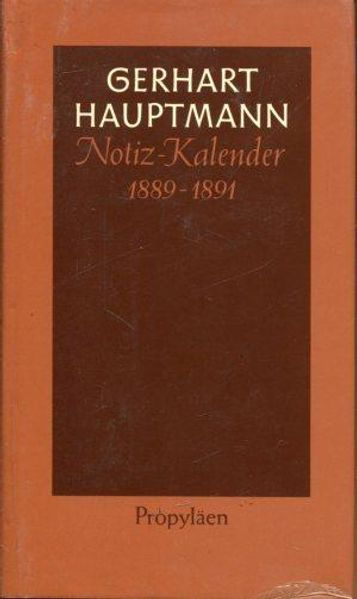 Notiz-Kalender 1889 bis 1891