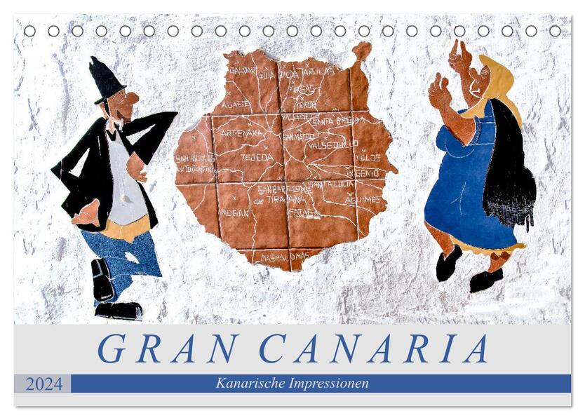 Gran Canaria - Kanarische Impressionen (Tischkalender 2024 DIN A5 quer) CALVENDO Monatskalender