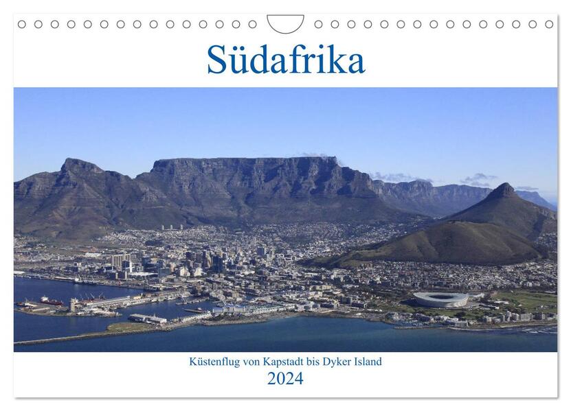 Südafrika - Küstenflug von Kapstadt bis Dyker Island (Wandkalender 2024 DIN A4 quer) CALVENDO Monatskalender