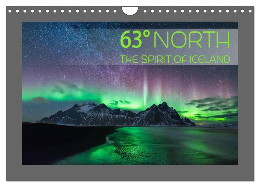 63° North - The spirit of Iceland (Wandkalender 2024 DIN A4 quer) CALVENDO Monatskalender