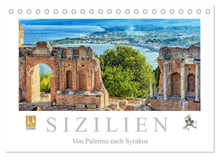 Sizilien - Von Palermo nach Syrakus (Tischkalender 2024 DIN A5 quer) CALVENDO Monatskalender