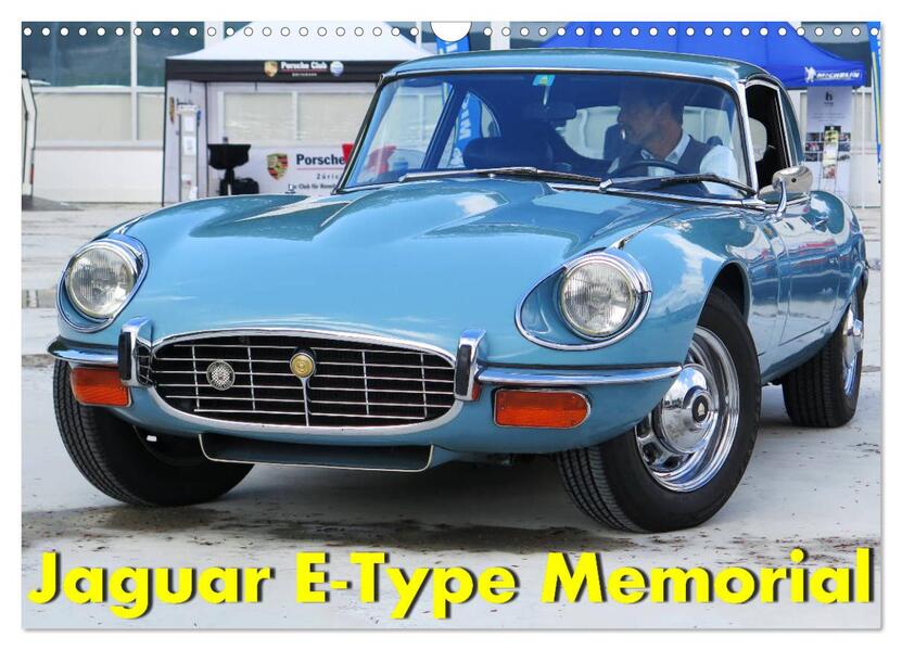 Jaguar E-Type Memorial (Wandkalender 2024 DIN A3 quer) CALVENDO Monatskalender