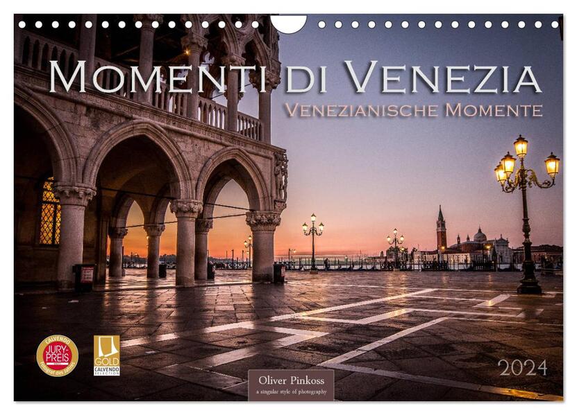 Momenti di Venezia - Venezianische Momente (Wandkalender 2024 DIN A4 quer) CALVENDO Monatskalender