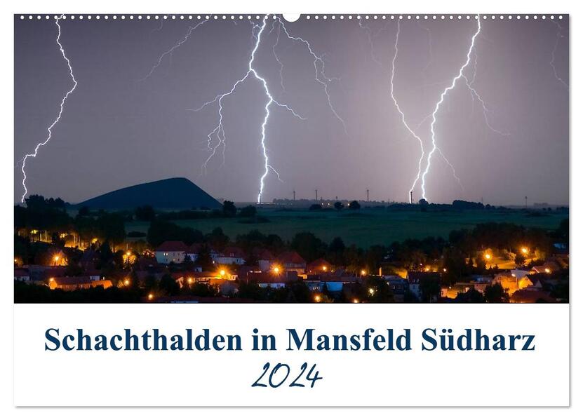 Schachtanlagen in Mansfeld Südharz (Wandkalender 2024 DIN A2 quer) CALVENDO Monatskalender