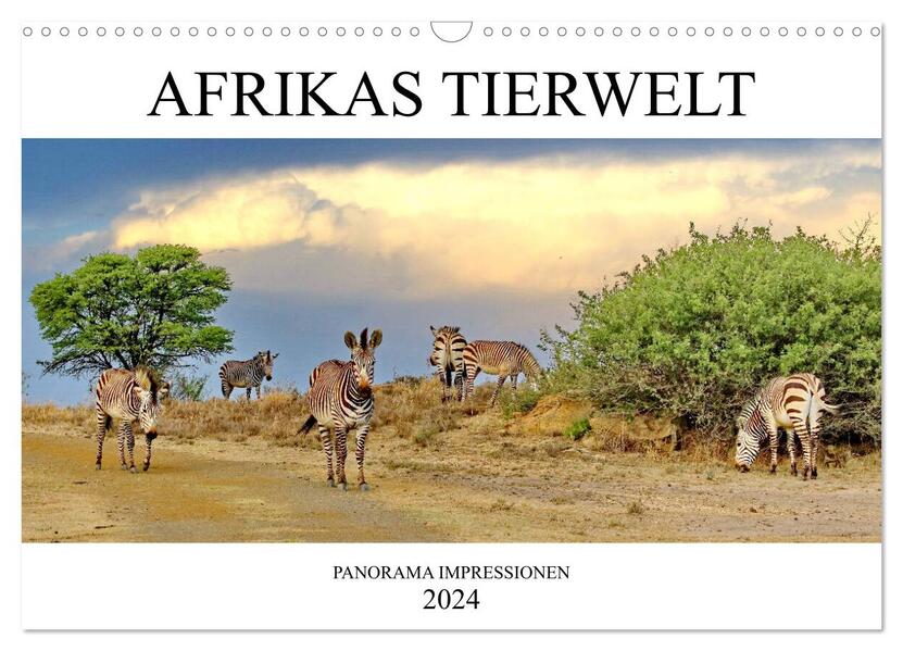 AFRIKAS TIERWELT Panorama Impressionen (Wandkalender 2024 DIN A3 quer) CALVENDO Monatskalender - Calvendo
