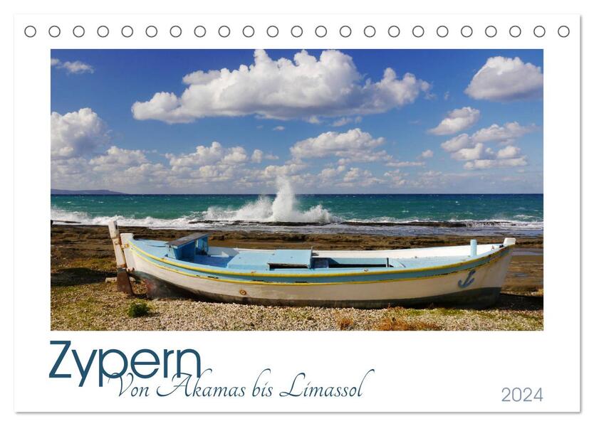 Zypern. Von Akamas bis Limassol (Tischkalender 2024 DIN A5 quer) CALVENDO Monatskalender