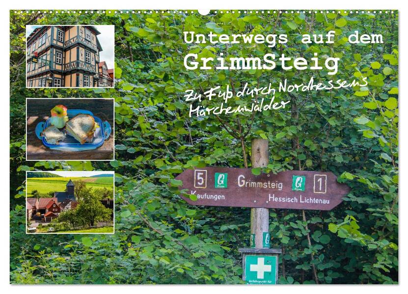 Unterwegs auf dem GrimmSteig - Zu Fuß durch Nordhessens Märchenwälder (Wandkalender 2024 DIN A2 quer) CALVENDO Monatskalender