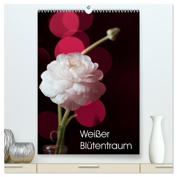 Weißer Blütentraum (hochwertiger Premium Wandkalender 2024 DIN A2 hoch) Kunstdruck in Hochglanz