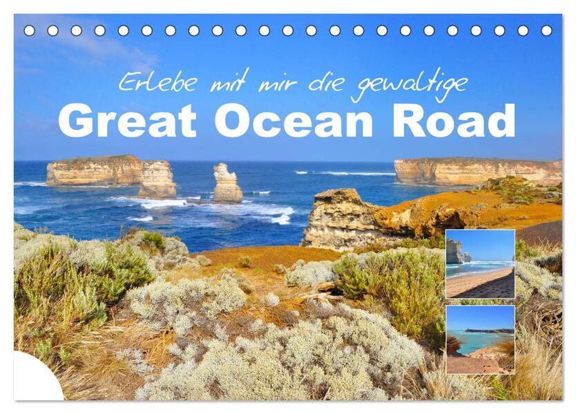 Erlebe mit mir die gewaltige Great Ocean Road (Tischkalender 2024 DIN A5 quer) CALVENDO Monatskalender