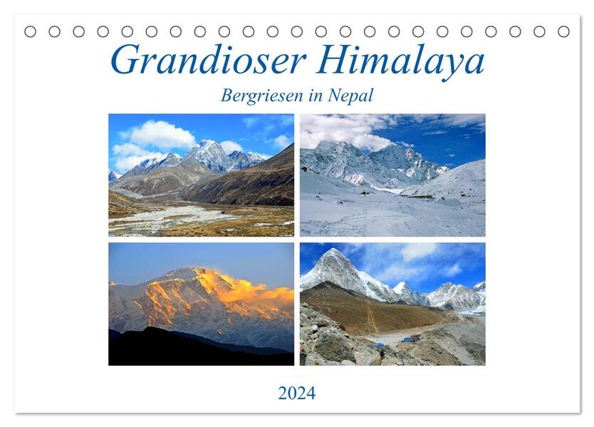 Grandioser Himalaya Bergriesen in Nepal (Tischkalender 2024 DIN A5 quer) CALVENDO Monatskalender