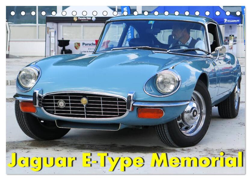 Jaguar E-Type Memorial (Tischkalender 2024 DIN A5 quer) CALVENDO Monatskalender