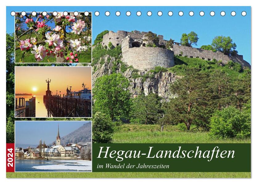 Hegau-Landschaften (Tischkalender 2024 DIN A5 quer) CALVENDO Monatskalender