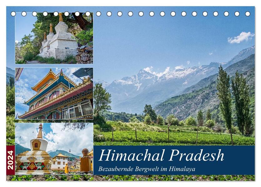 Himachal Pradesh - Bezaubernde Bergwelt im Himalaya (Tischkalender 2024 DIN A5 quer) CALVENDO Monatskalender