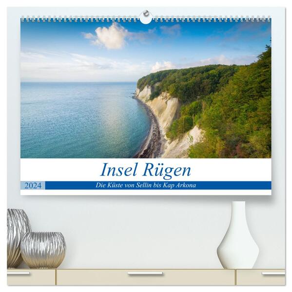 Insel Rügen - Die Küste von Sellin bis Kap Arkona (hochwertiger Premium Wandkalender 2024 DIN A2 quer) Kunstdruck in Hochglanz