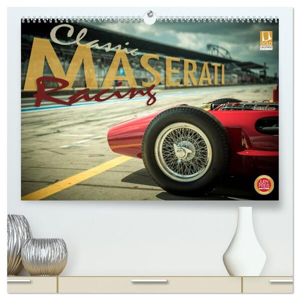 Classic Maserati Racing (hochwertiger Premium Wandkalender 2024 DIN A2 quer) Kunstdruck in Hochglanz