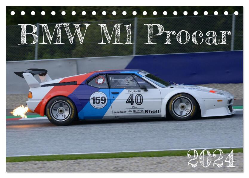 BMW M1 Procar (Tischkalender 2024 DIN A5 quer) CALVENDO Monatskalender