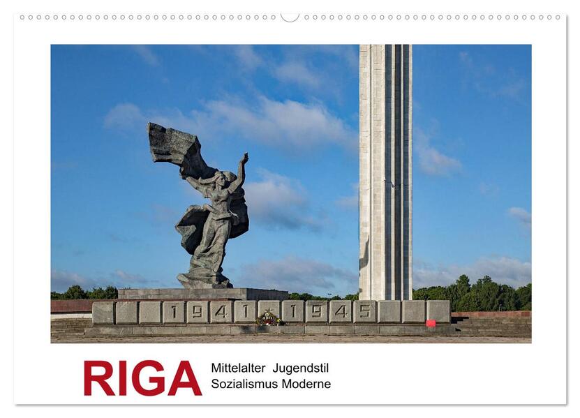 Riga Mittelalter Jugendstil Sozialismus und Moderne (Wandkalender 2024 DIN A2 quer) CALVENDO Monatskalender