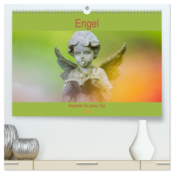 Engel - Begleiter für jeden Tag (hochwertiger Premium Wandkalender 2024 DIN A2 quer) Kunstdruck in Hochglanz