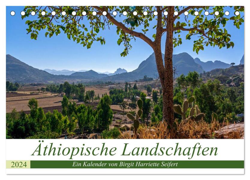 Äthiopische Landschaften (Tischkalender 2024 DIN A5 quer) CALVENDO Monatskalender