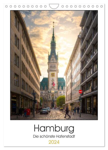 Hamburg - Die schönste Hafenstadt (Wandkalender 2024 DIN A4 hoch) CALVENDO Monatskalender