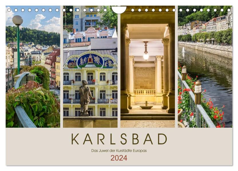 KARLSBAD Das Juwel der Kurstädte Europas (Wandkalender 2024 DIN A4 quer) CALVENDO Monatskalender