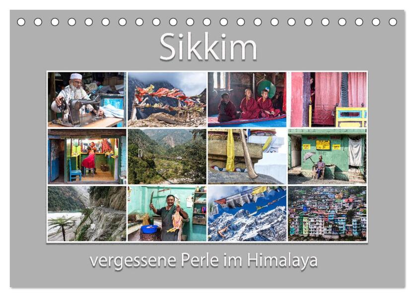 Sikkim - vergessene Perle im Himalaya (Tischkalender 2024 DIN A5 quer) CALVENDO Monatskalender
