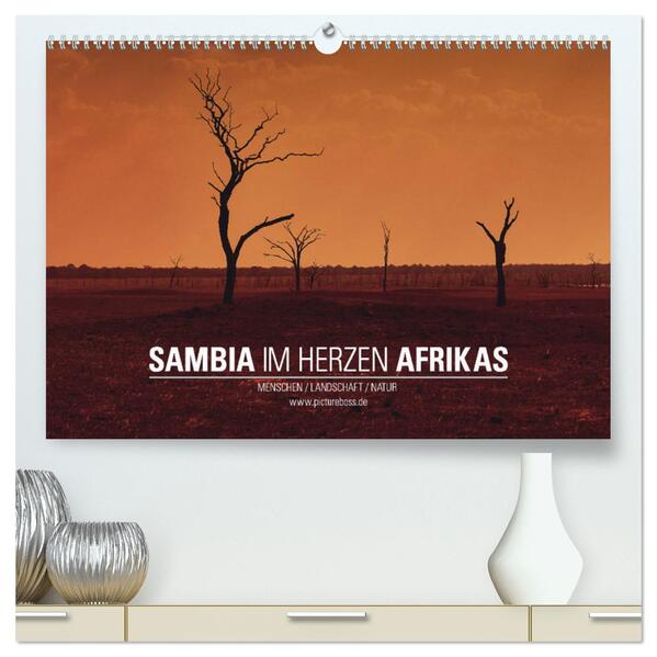 SAMBIA IM HERZEN AFRIKAS (hochwertiger Premium Wandkalender 2024 DIN A2 quer) Kunstdruck in Hochglanz