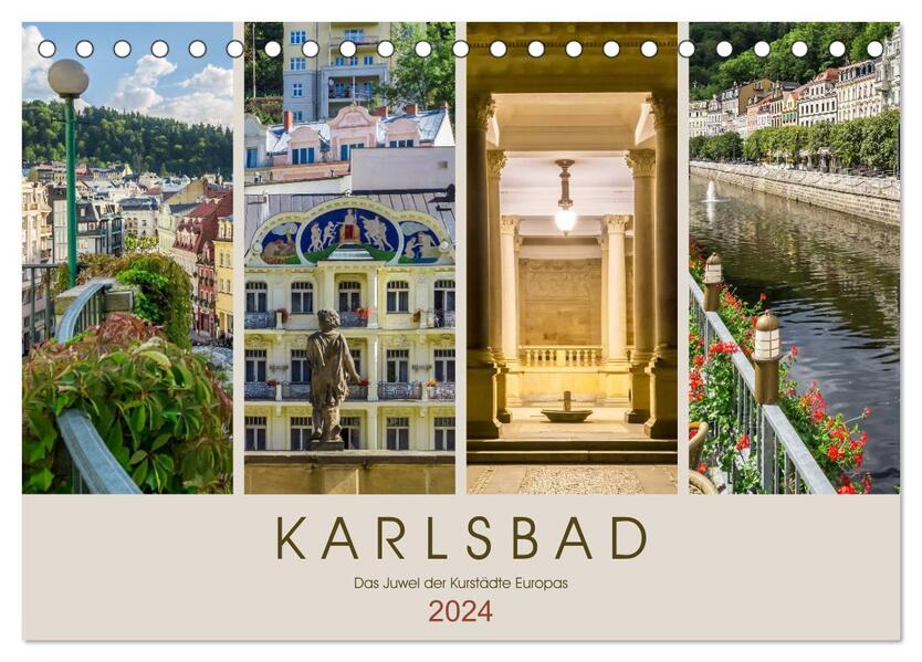 KARLSBAD Das Juwel der Kurstädte Europas (Tischkalender 2024 DIN A5 quer) CALVENDO Monatskalender